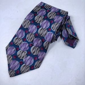Geoffrey Beene Silk Tie Unique Beautiful Geometric